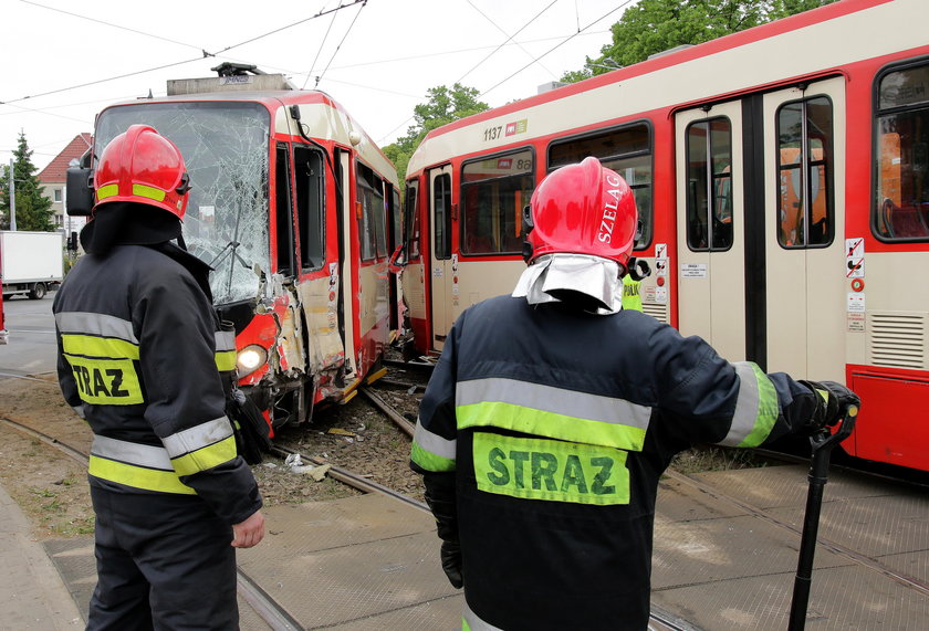 Zderzenie tramwajów w Gdańsku. Osiem osób zostało rannych