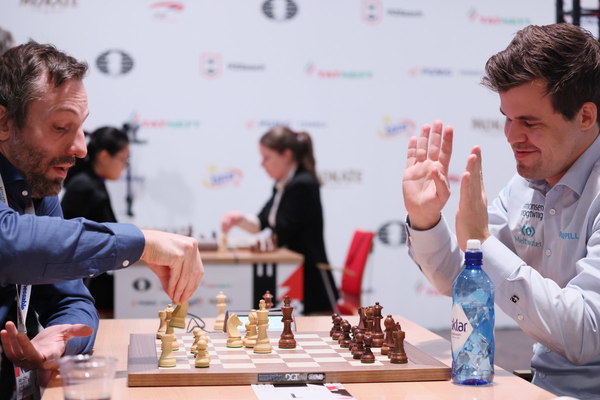Aleksandr Griszczuk i Magnus Carlsen