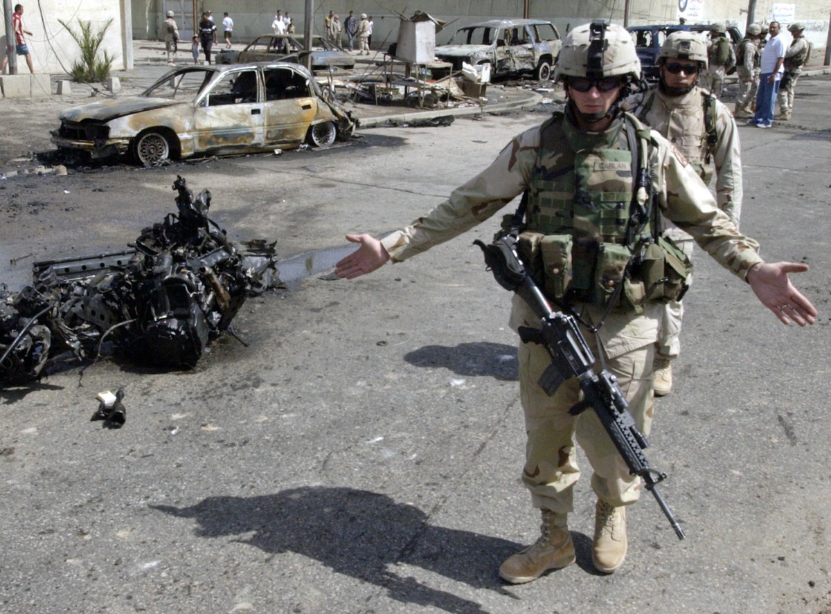 Amerykańscy żołnierze w Bagdadzie