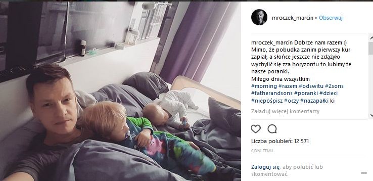Marcin Mroczek z synami