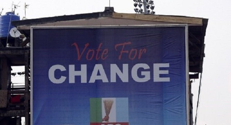 The APC Change poster during the 2015 elections