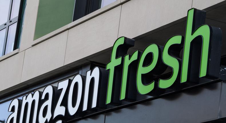 The sign above an Amazon Fresh store in Washington, DCNicholas Kamm/Getty Images