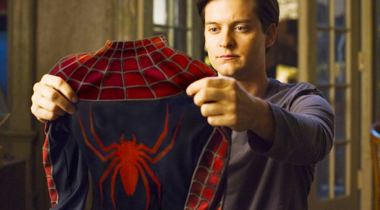 Tobey Maguire, mint Peter Parker, azaz Pókember.