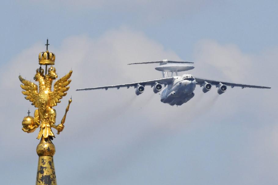 Na rosyjski samolot wczesnego ostrzegania A-50 Ukraińcy zastawili wielopiętrową pułapkę (zdjęcie z rosyjskiej parady na Dzień Zwycięstwa, Moskwa 24 czerwca 2020)