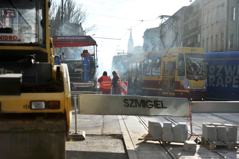 roboty drogowe na ul. Piotrkowskiej