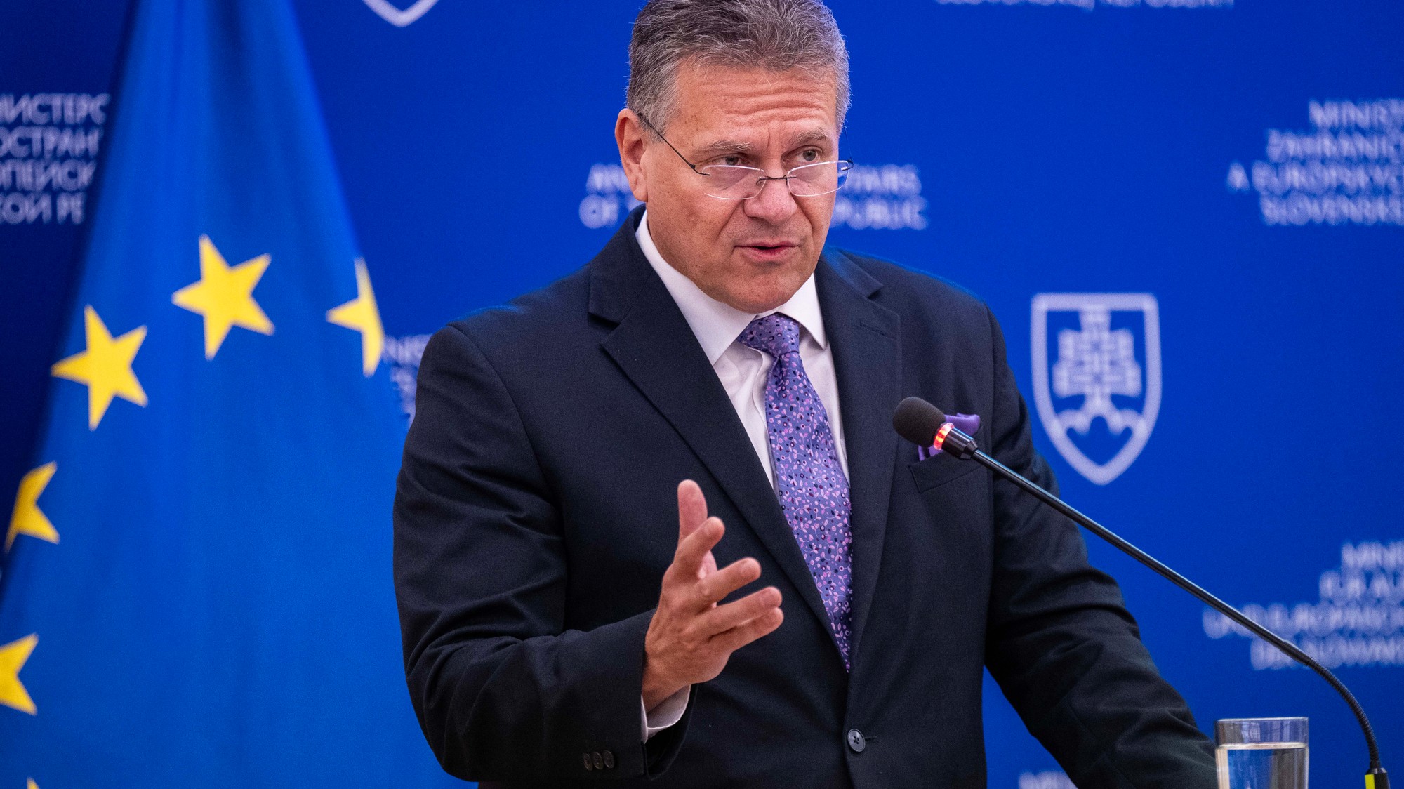 Komisár pre obchod a ekonomickú bezpečnosť Európskej komisie (EK) Maroš Šefčovič. 