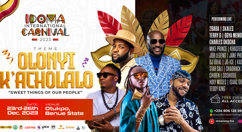 2Baba, Terry G, Skales, Goya Menor, August Chuks take the stage at Idoma International Carnival 2023.