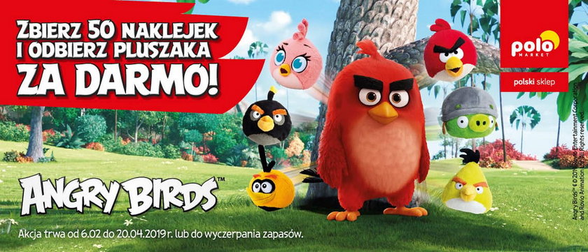 Pluszaki z gry Angry Birds w Polomarkecie