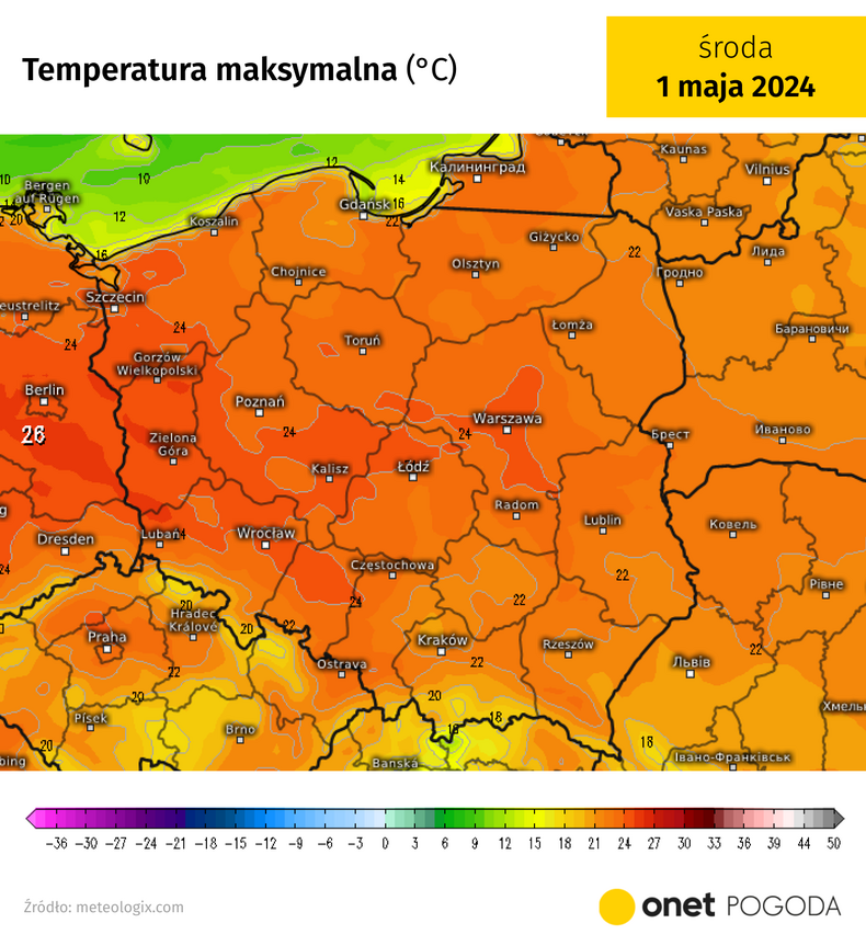 Środa w całej Polsce będzie bardzo ciepła