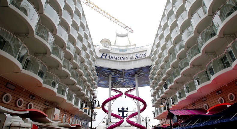 Onboard Royal Caribbean's Harmony of the Seas ship, the largest in the world.