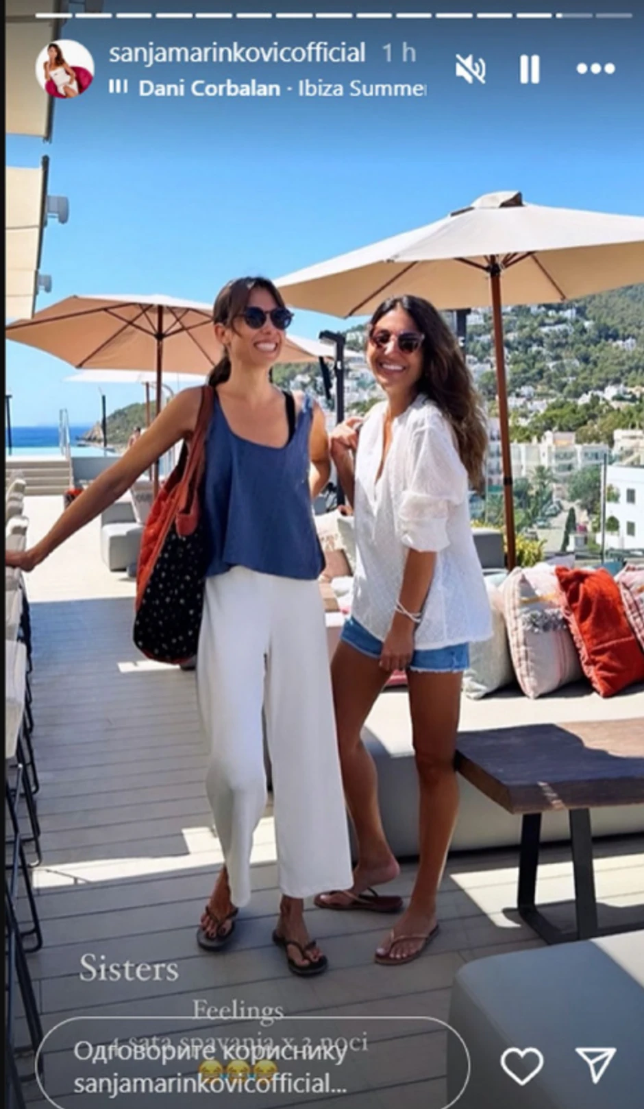 Sanja Marinković sa sestrom