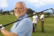 Portrait of mature male golfer