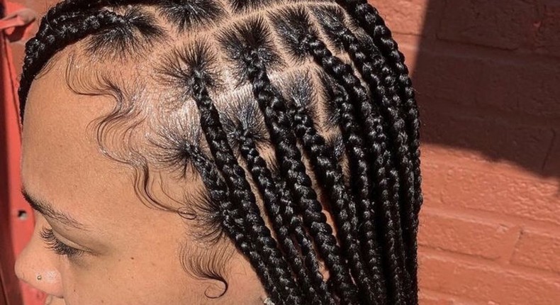 Knotless box braids