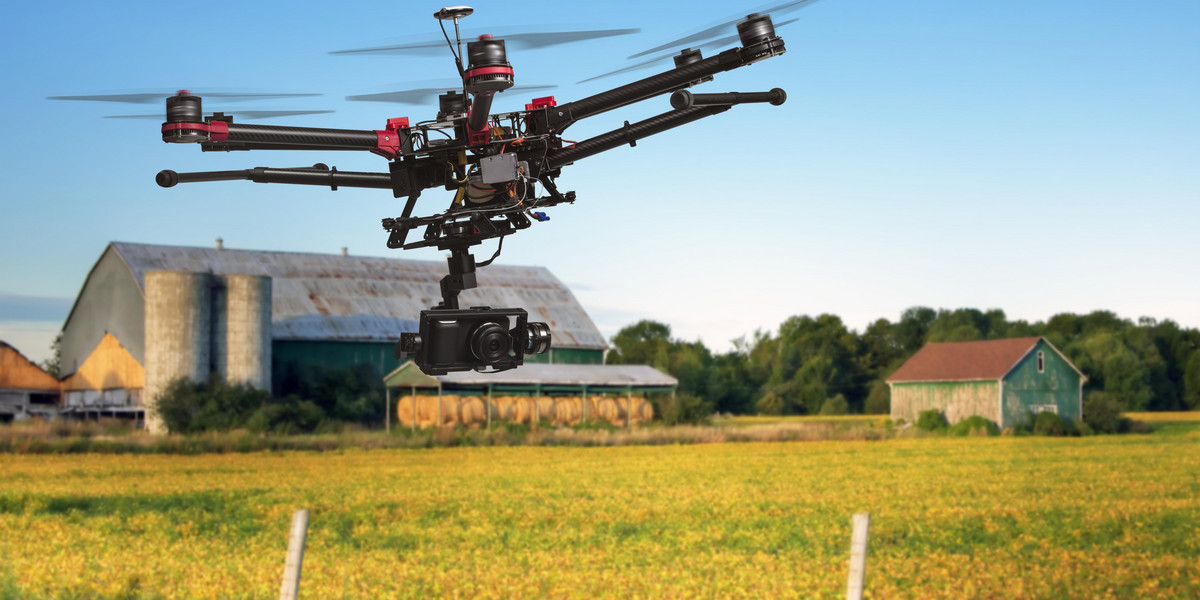 Drony wspomagają rolników