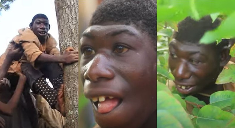 Meet the 21-year-old man who feeds on grasses; mother takes him to the bush to graze 