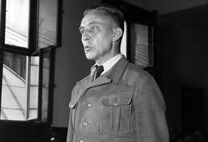 Jürgen Stroop przed sądem w Warszawie, 1951 r.