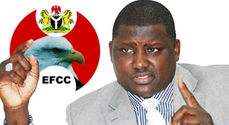 Former Chairman of defunct Pension Reform Task Team, Abdulrasheed Maina is currently being prosecuted by the EFCC over alleged fraud. [davinadiaries]