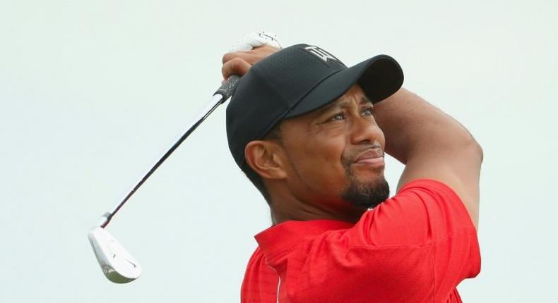 Tiger Woods of the United States hits his tee shot on the second hole during the final round of the Hero World Challenge at Albany, The Bahamas on December 4, 2016 in Nassau, Bahamas