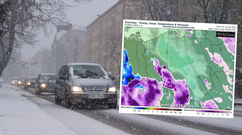 Piątek z zimową pogodą prawie w całej Polsce