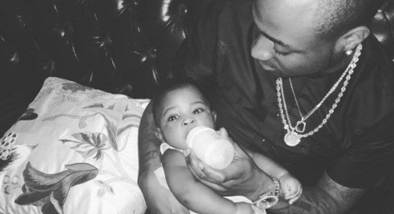 Davido and 5-month old Imade