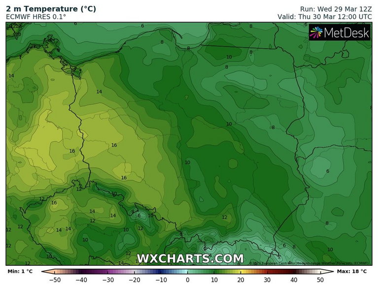 Temperatura pójdzie mocno w górę