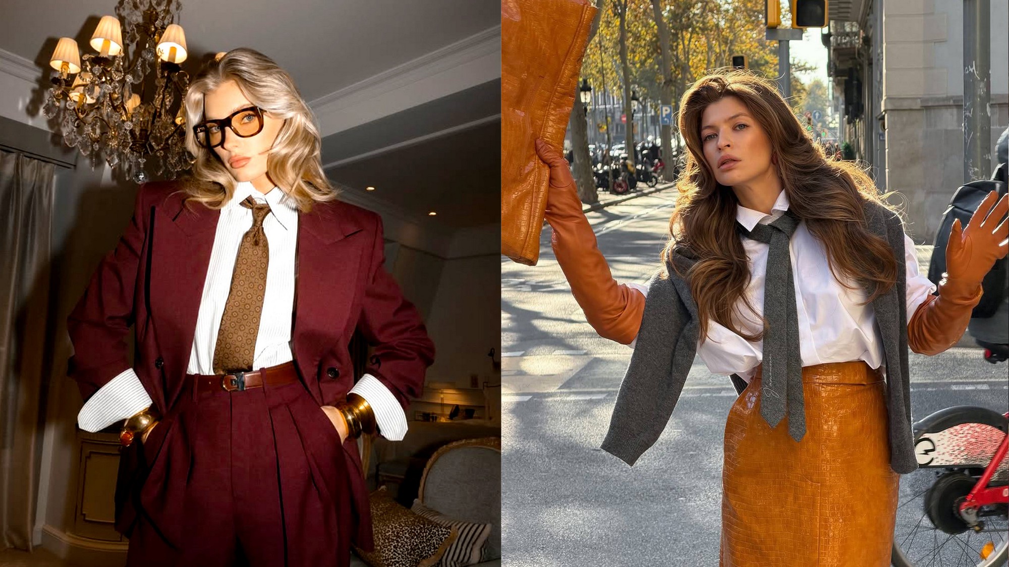 Kravata ako nový symbol ženskej sily a sexepílu.