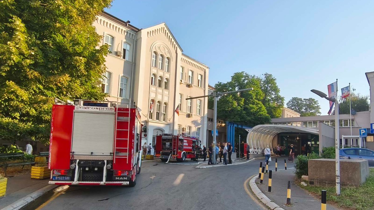 Požar u Klinici za opekotine u Pasterovoj ulici u Beogradu