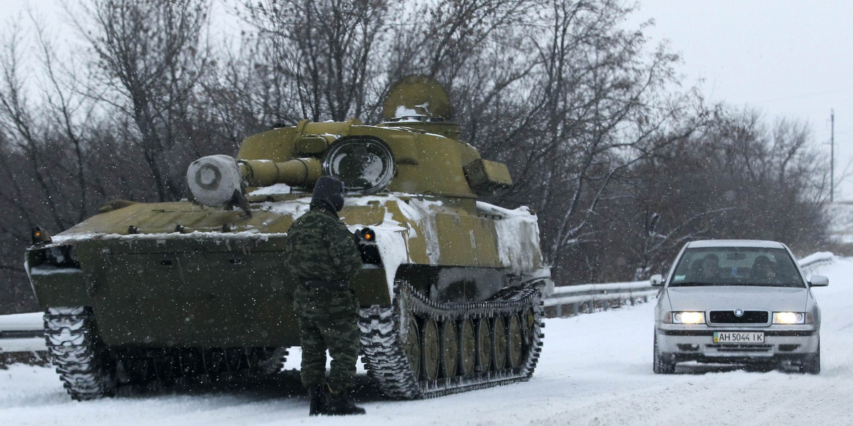 Rosyjskie czołgi na Ukrainie.