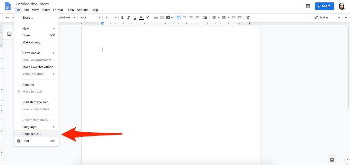 Шаблон google docs