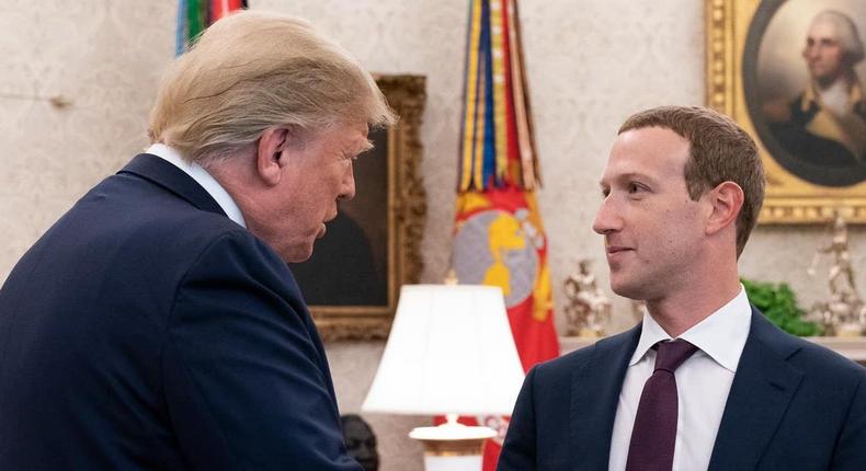 donald trump mark zuckerberg white house oval office