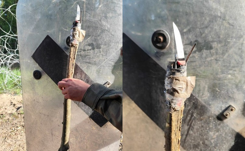 Dzida używana przez cudzoziemców do ataków na polskie służby