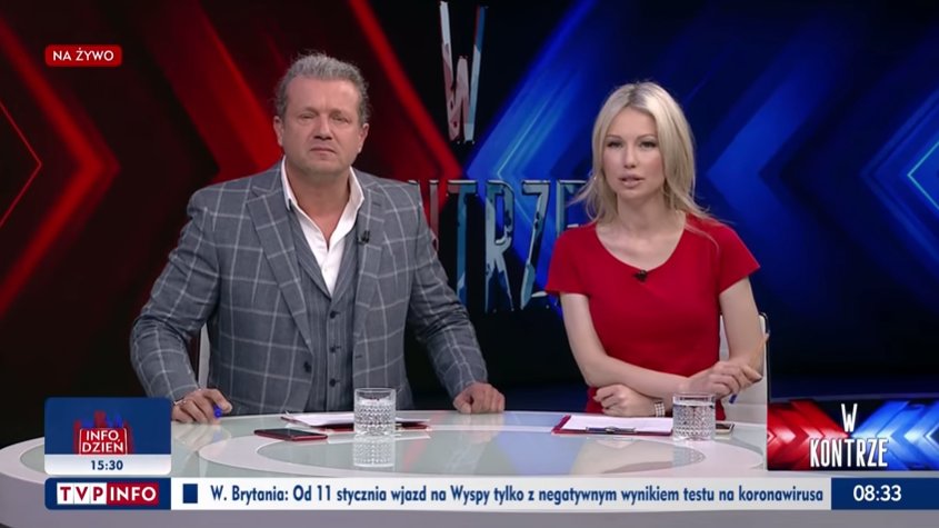 Jarosław Jakimowicz i Magdalena Ogórek w magazynie "W kontrze", screen z programu