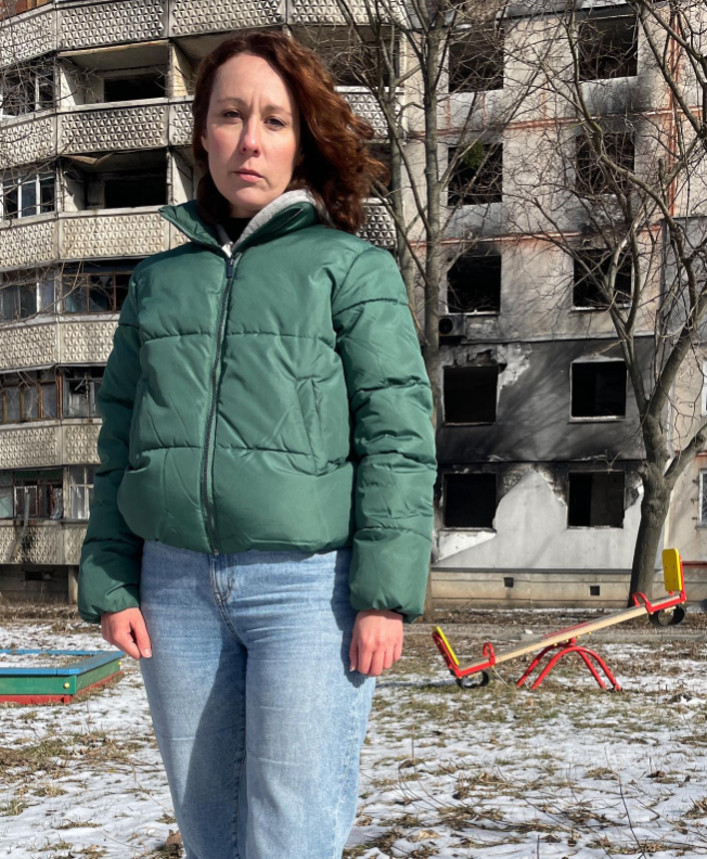 Redaktorka Gabriela Kajtárová na Ukrajine.