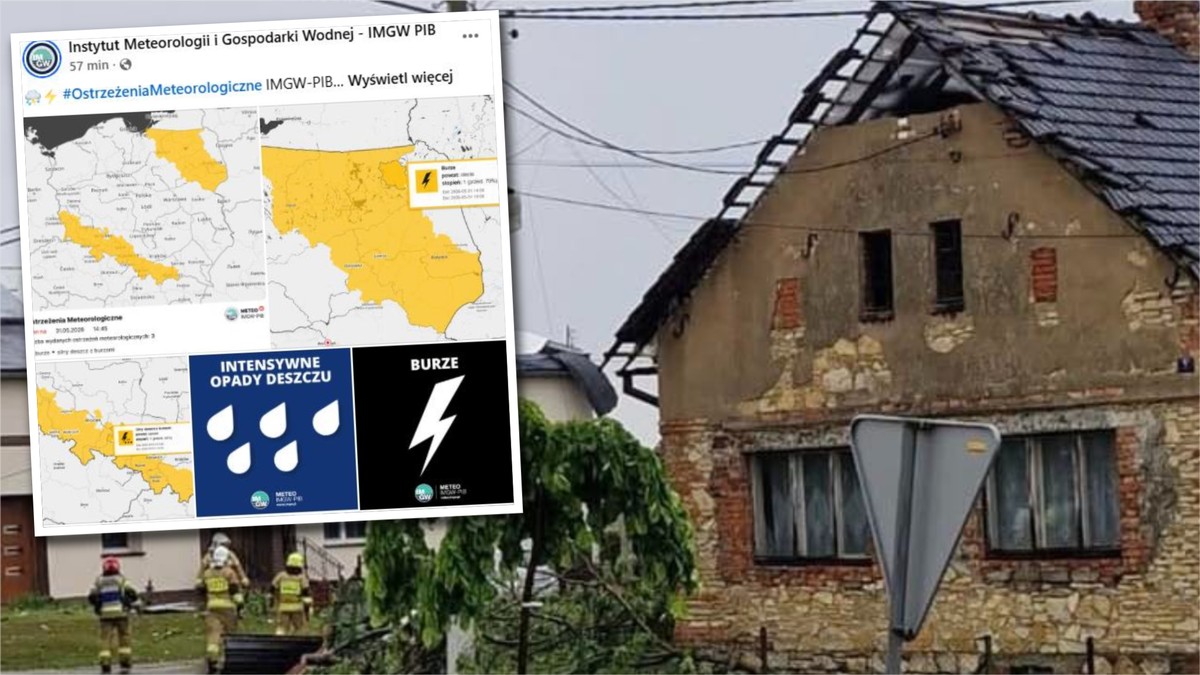 Najpierw niszczycielska trąba, teraz burze i ulewy. IMGW ostrzega osiem województw