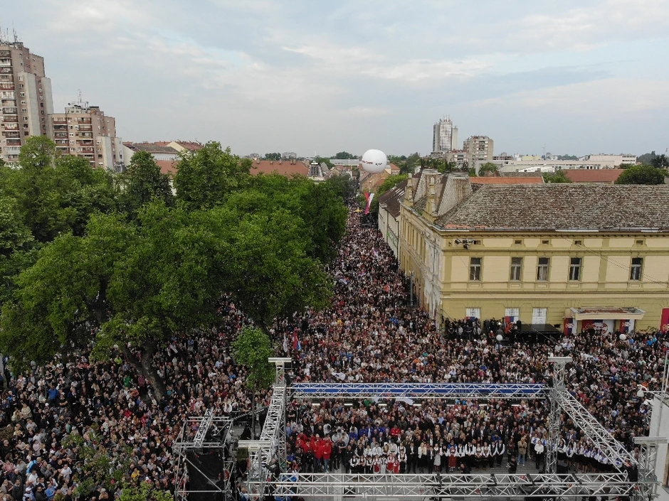 Skup na Trgu kralja Petra u Pančevu