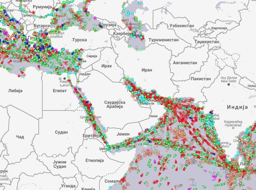 Gužva nastala zbog nasukavanja broda