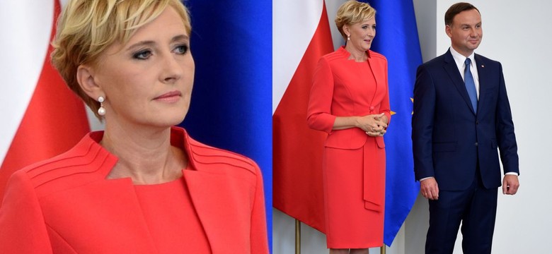 Wszystkie oczy na nią! Agata Duda w ostrej czerwieni