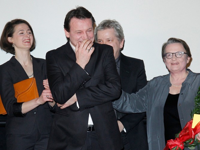 Agnieszka Grochowska, Robert Więckiewicz, Juliusz Machulski i Agnieszka Holland