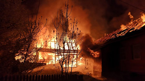Tragiczny pożar w Lubniu. Strażacy znaleźli w zgliszczach ciało staruszka