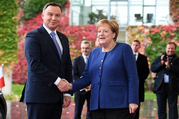 Prezydent RP Andrzej Duda i kanclerz Niemiec Angela Merkel w Berlinie.