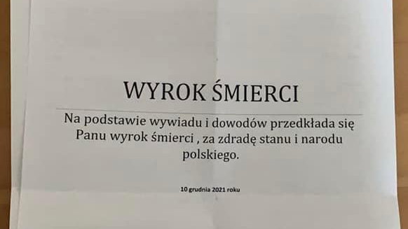 Tytułowa strona "listu" wysłanego do posłów KO