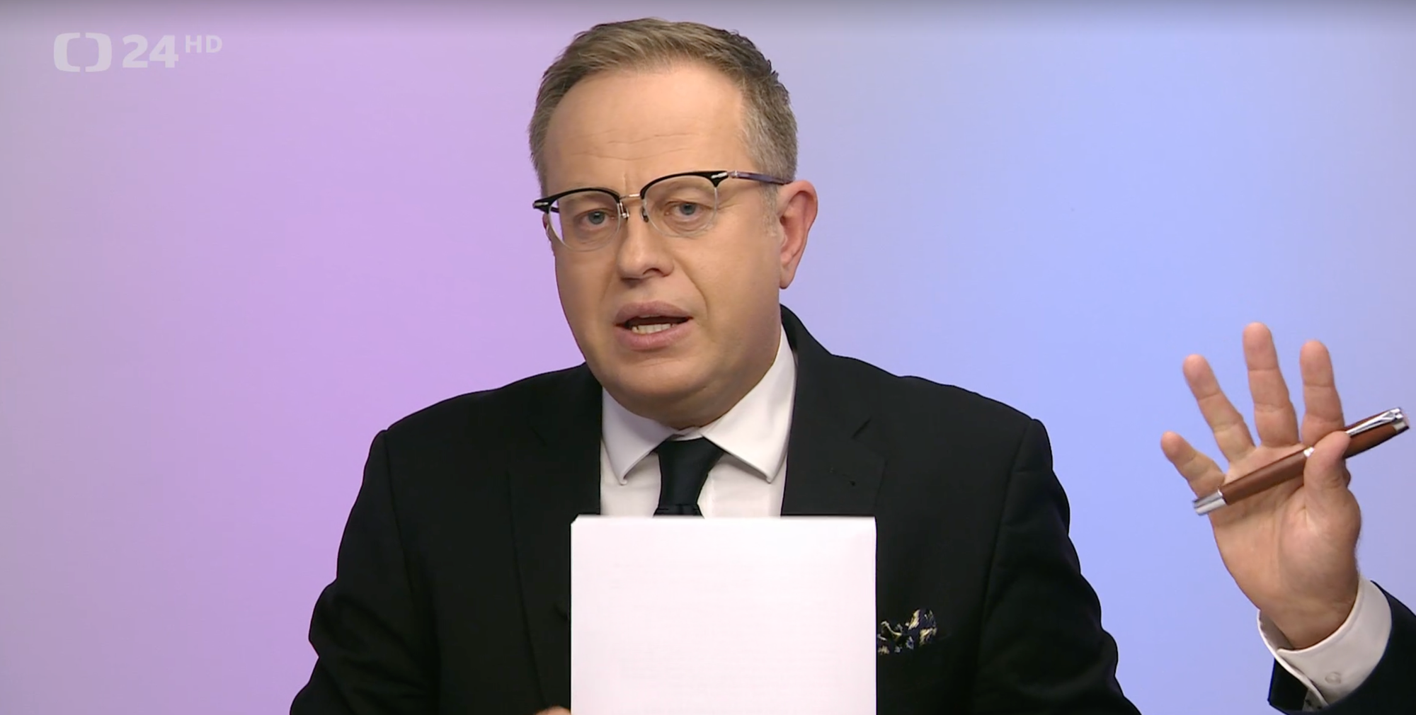 Český moderátor Václav Moravec.