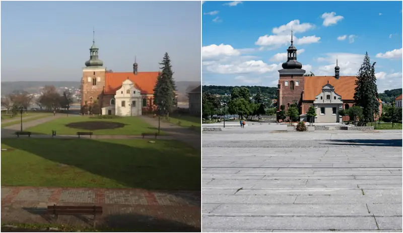 Stary Rynek we Włocławku przed i po rewitalizacji