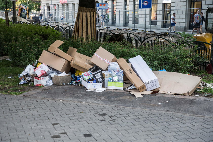 Śmieci na Plantach Dietlowskich w Krakowie