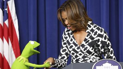 Fotografia zdjęcia Waszynton Stany Zjednoczone Michelle Obama Biały Dom Muppety