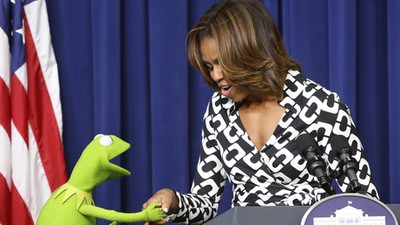 Fotografia zdjęcia Waszynton Stany Zjednoczone Michelle Obama Biały Dom Muppety