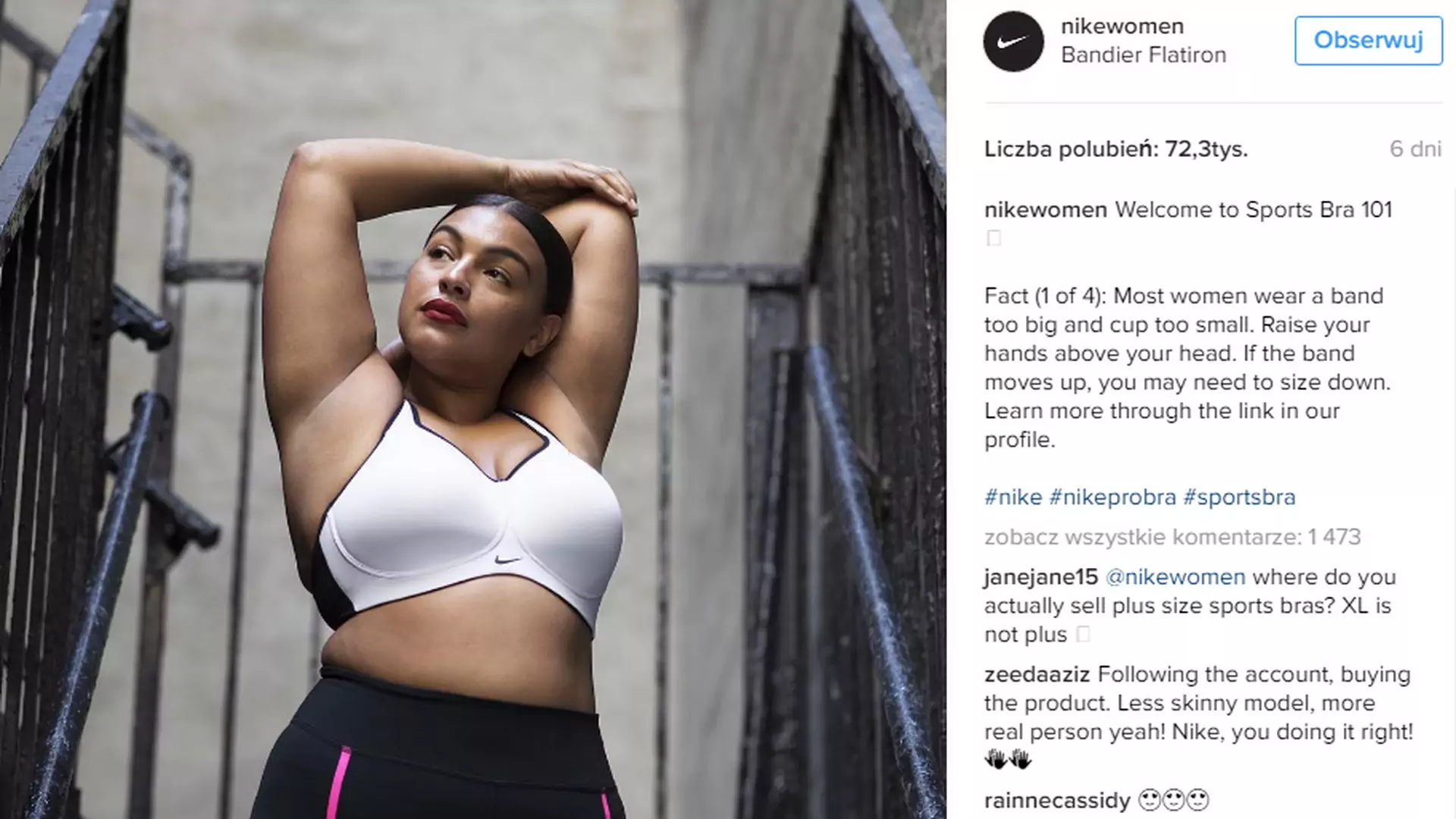 Kobiety z krągłościami w kampanii Nike. Bo nie tylko szczupli uprawiają sport