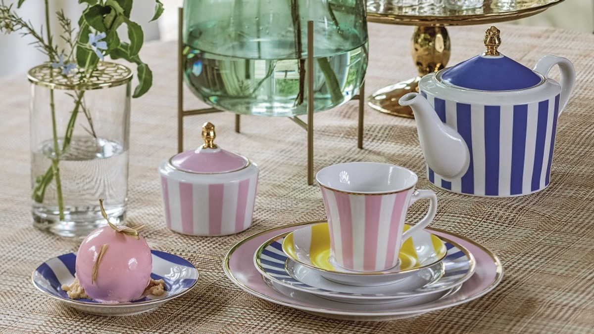 Atmosferę we wnętrzu tworzą detale i dodatki. Porcelana Stripes La Mania Home