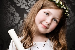 Girl With Laurel And Candle Stick