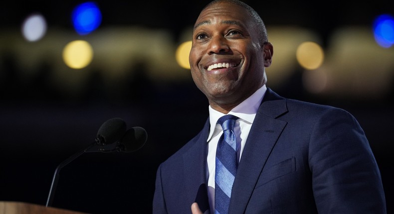 Tony West, Harris' brother-in-law and an Uber executive, said he'll return to his corporate role after the election.Andrew Harnik/Getty Images